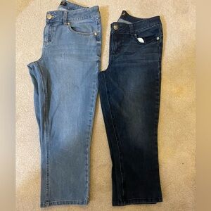 LOT OF 2: Stylish Women's Denim Capris